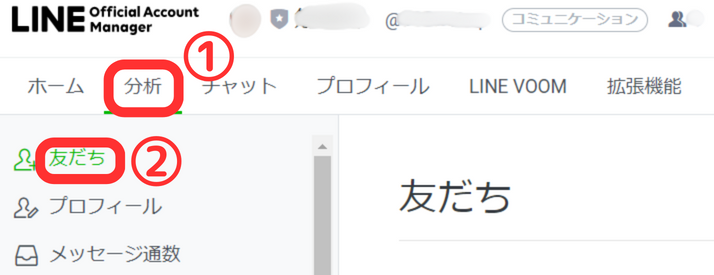 LINE公式アカウント管理画面ホーム