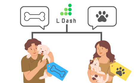 メッセージ配信の図・ロゴ大きい